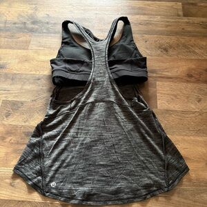lululemon athletica Black and Gray Tank Top
